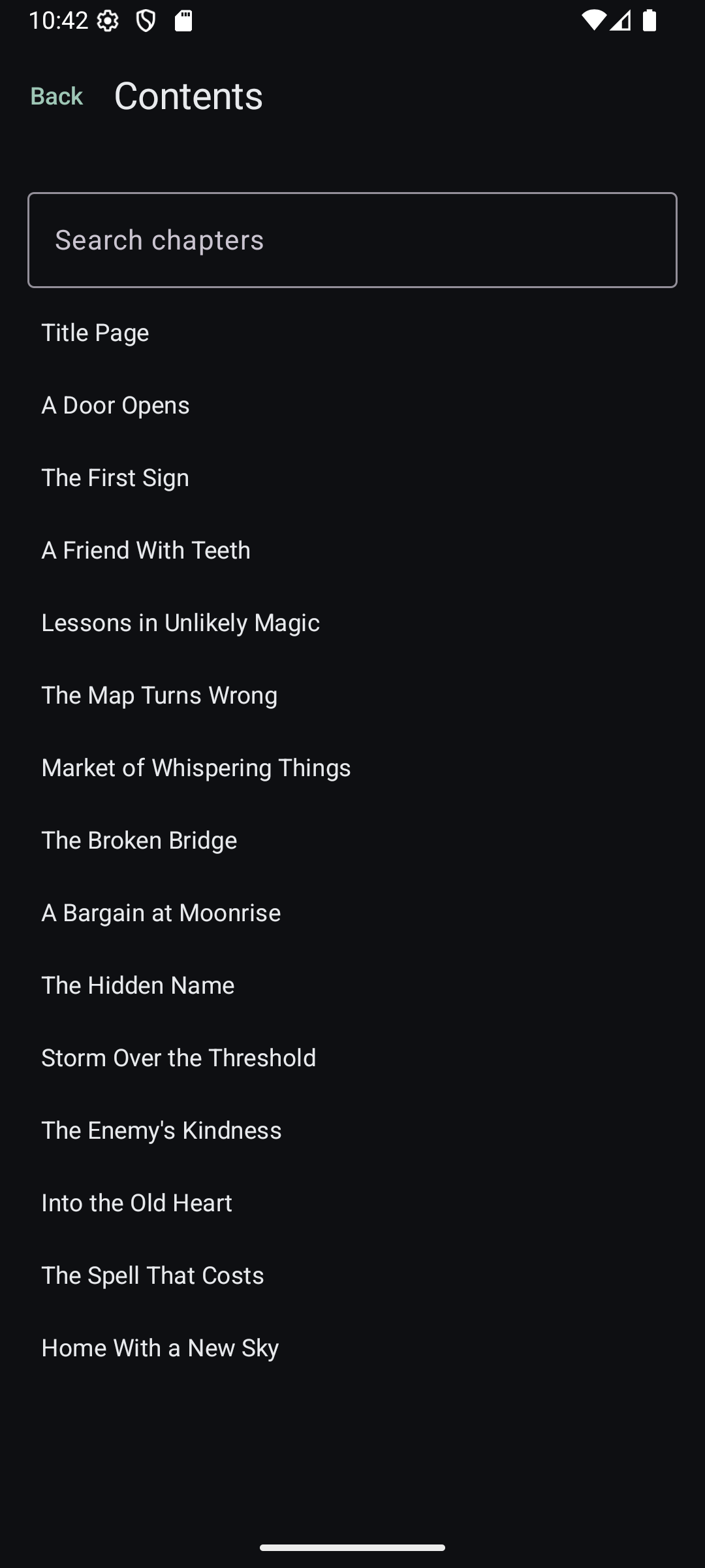 Novella Android reader settings screenshot